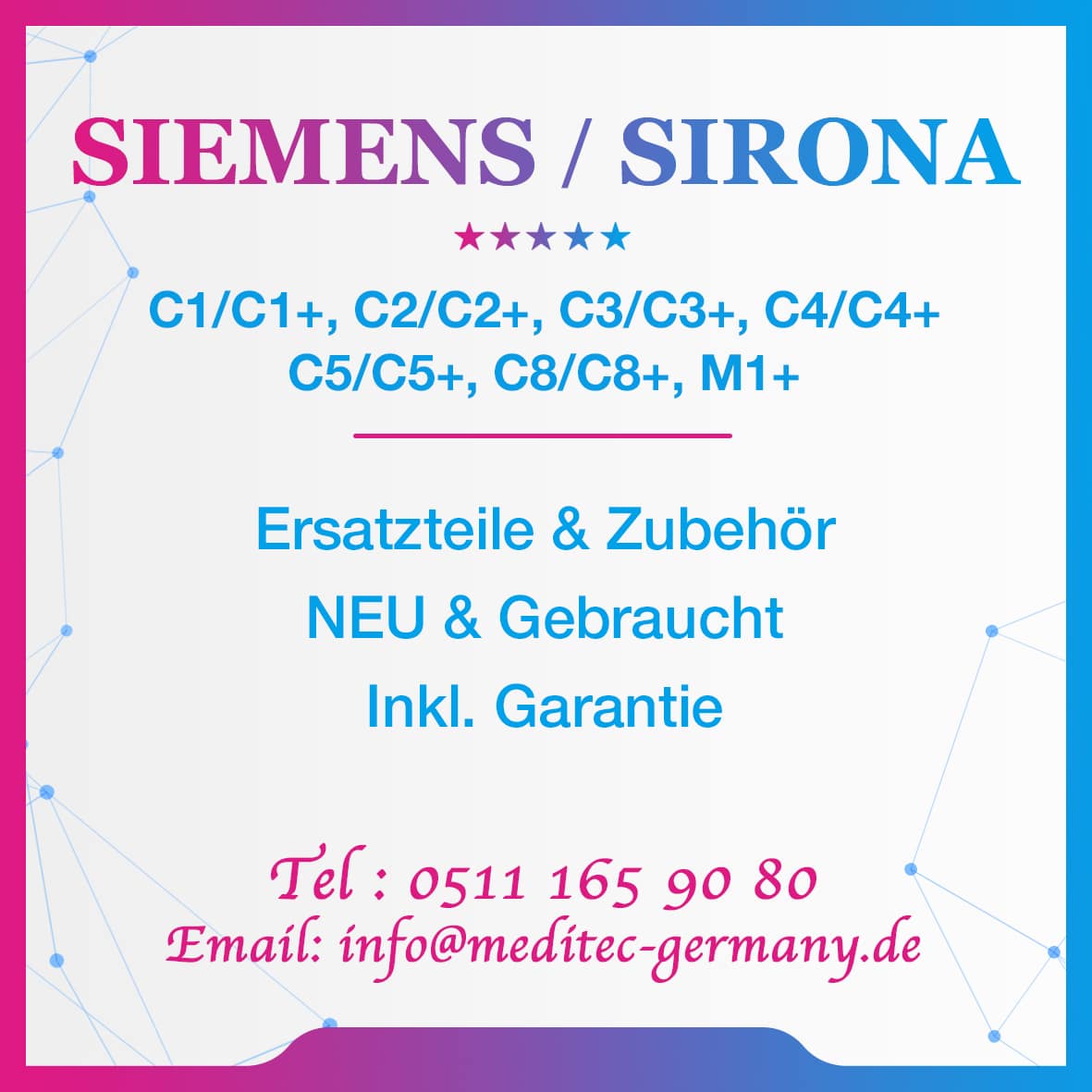Sirona C-Serie / M1+ Behandlungseinheiten