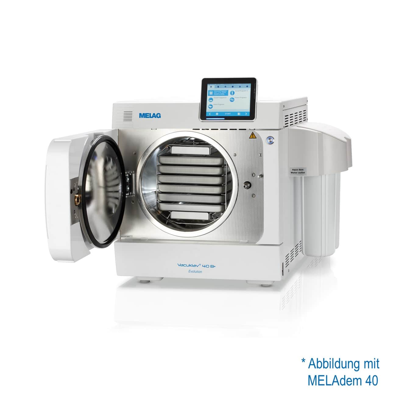 3. 40 B+ Evo offen quadratisch MELAG Vacuklav 40 B+ Evolution